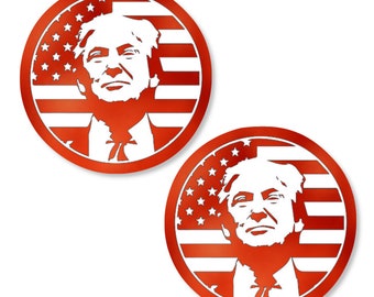 Trump Face Pasties – Red and Blue Circle Nipple Covers