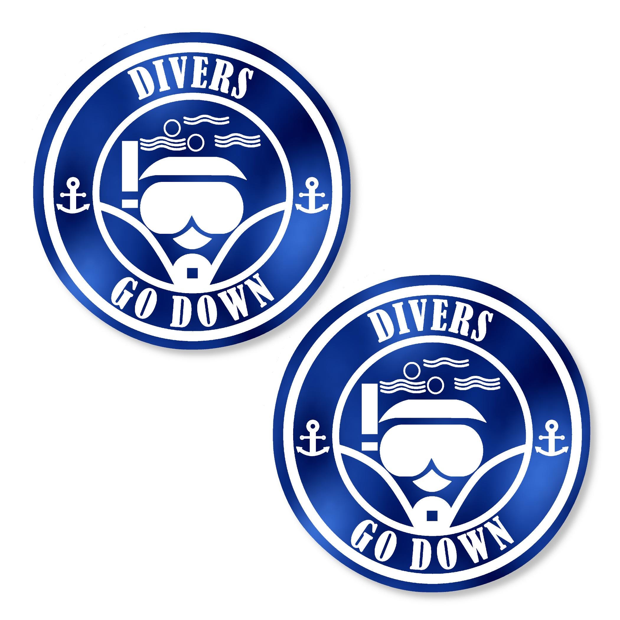 Blue Divers Go Down Pasties | Funny Nipple Covers for Parties & Events