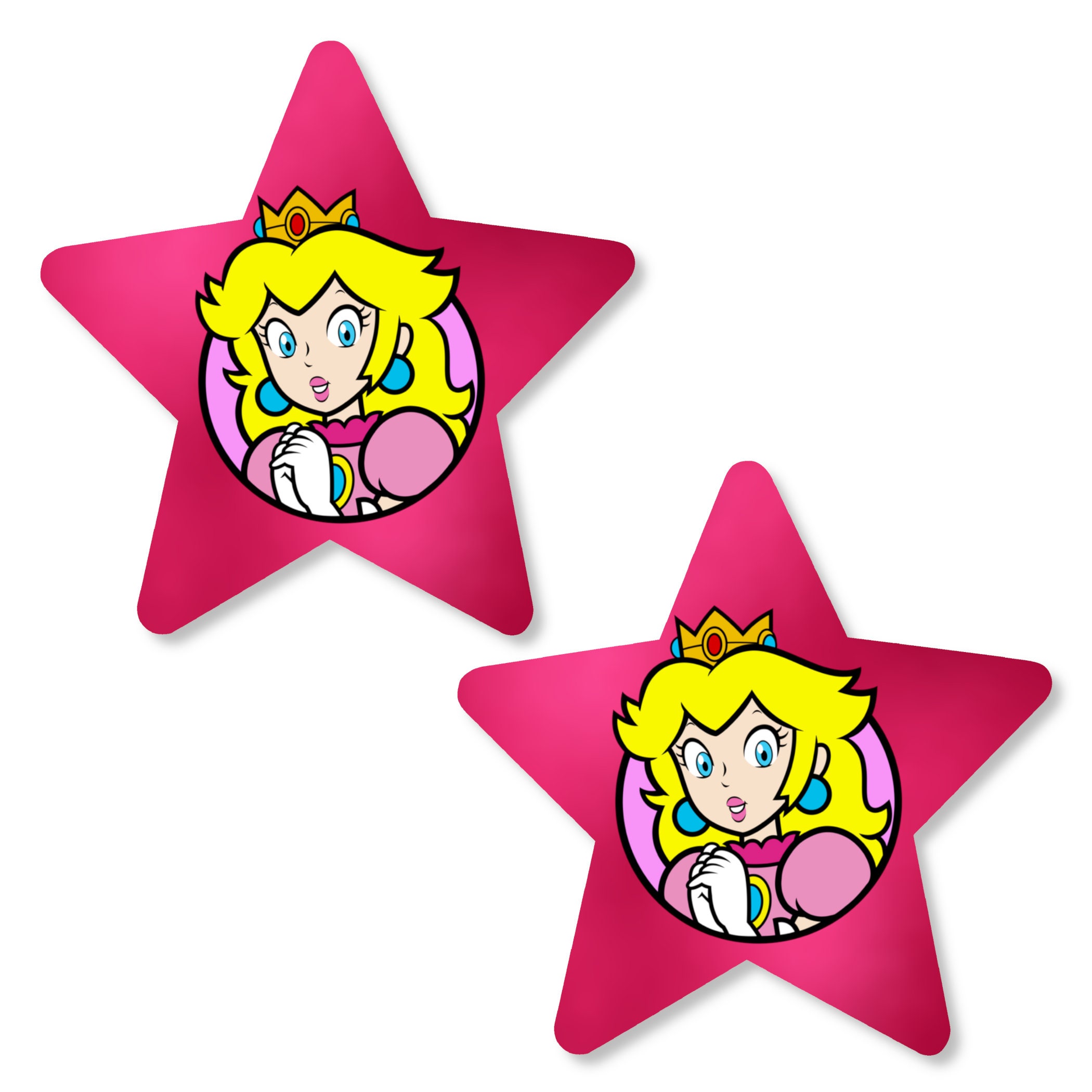 Princess Peach Pasties – Pink Star Nipple Covers for Gamers