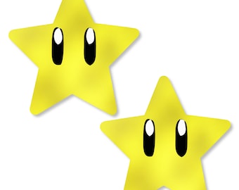 Shine Sprite Pasties – Yellow Star Nipple Covers for Gamers