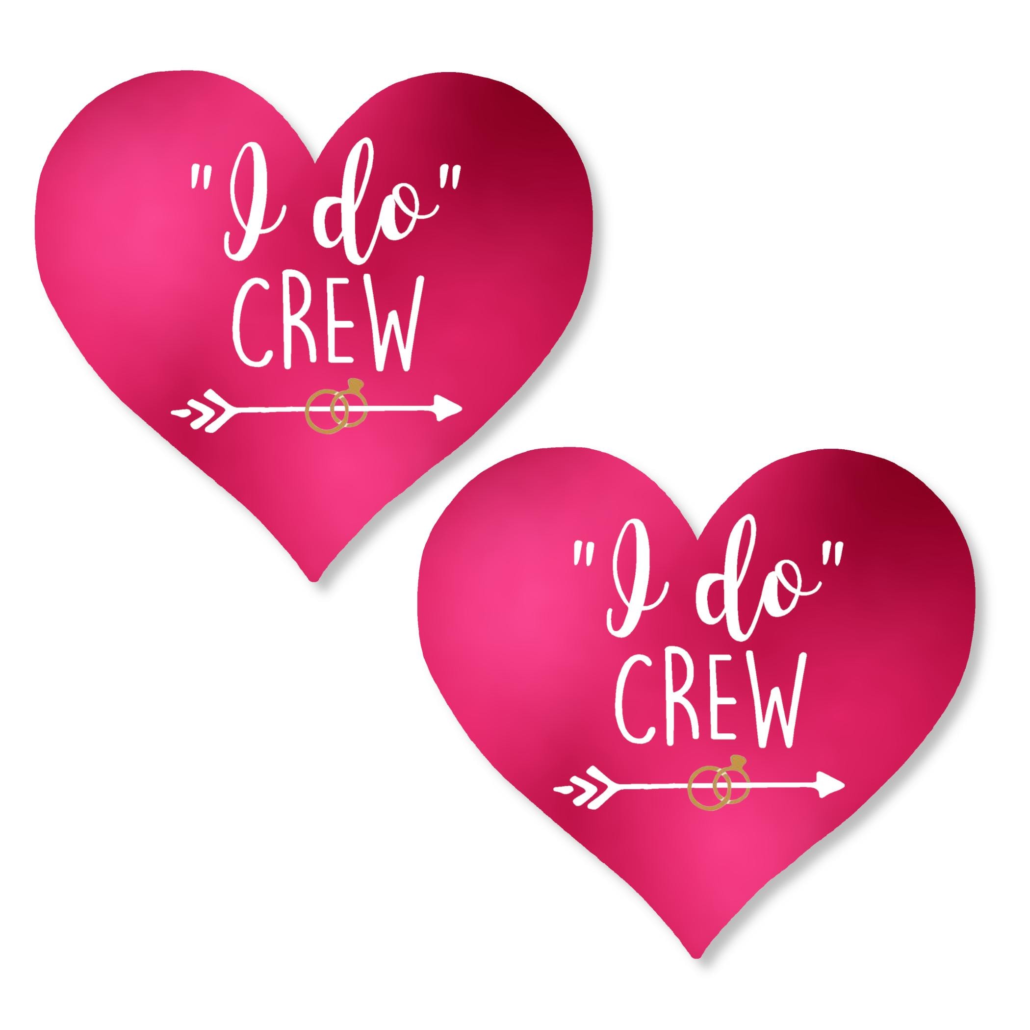 I Do Crew Pink Heart Pasties – Perfect for Brides and Bridesmaids