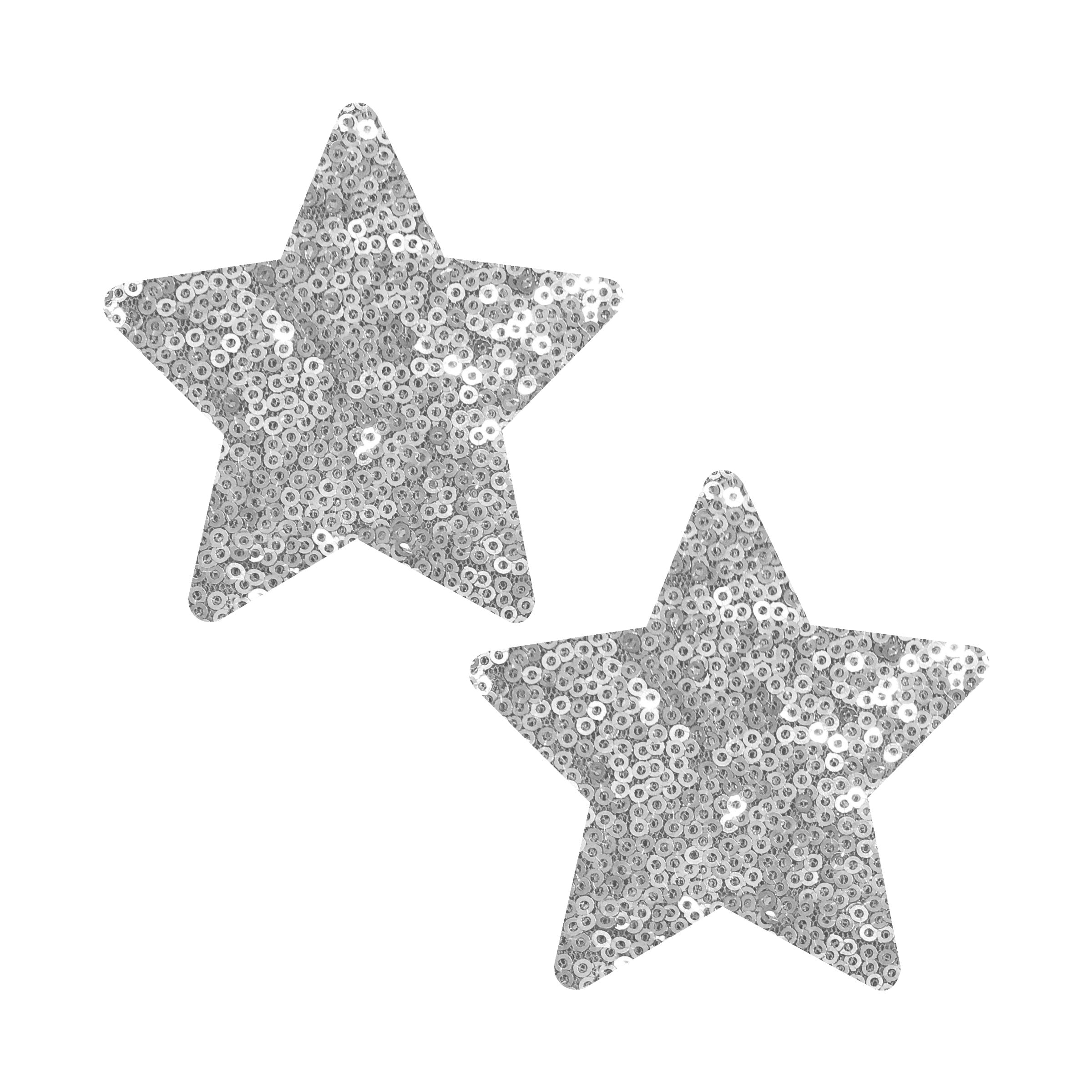 White Sequin Pasties – Sparkling Nipple Covers in Various Shapes and Sizes