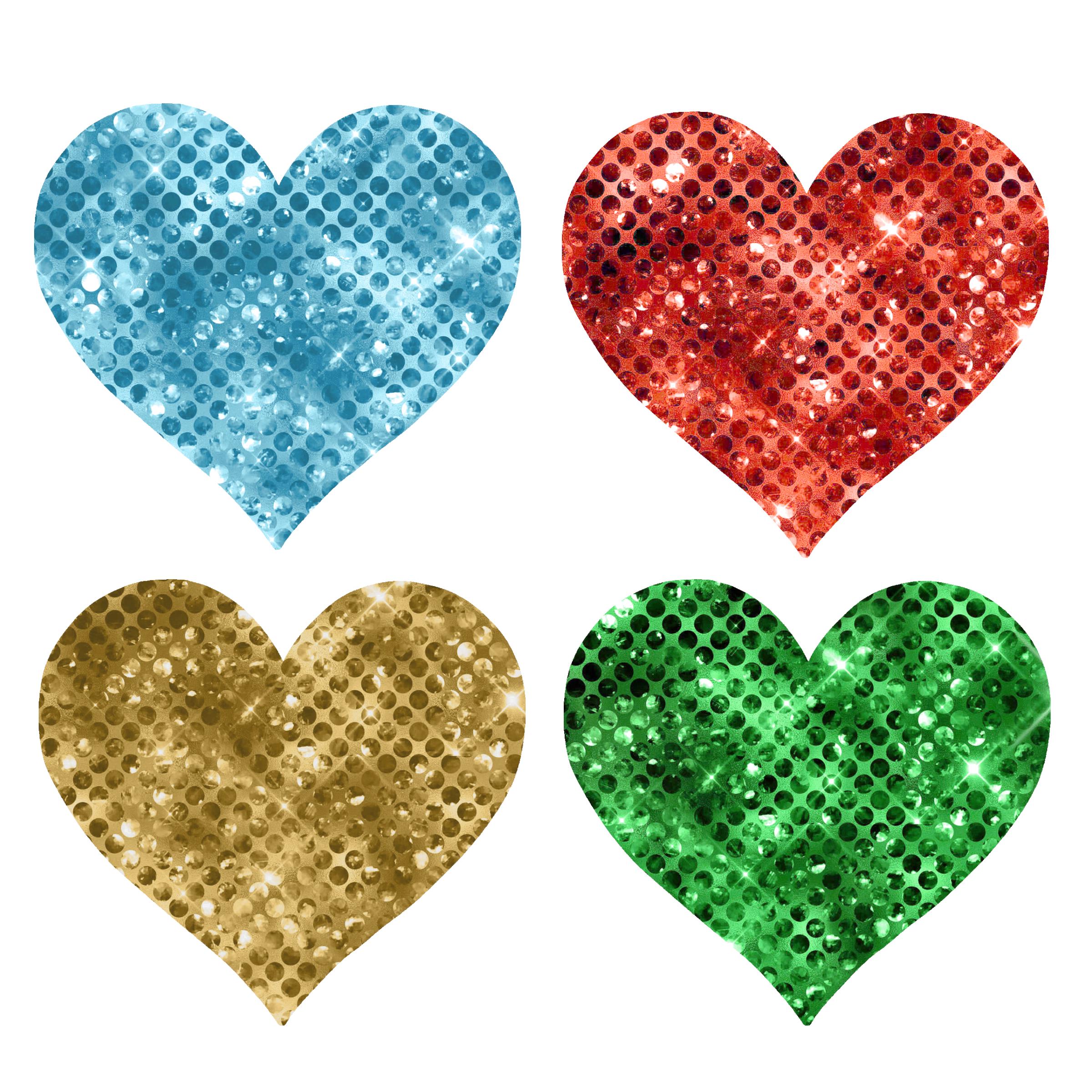 Sequin Heart Pasties – Sparkling Nipple Covers for a Bold, Glam Look