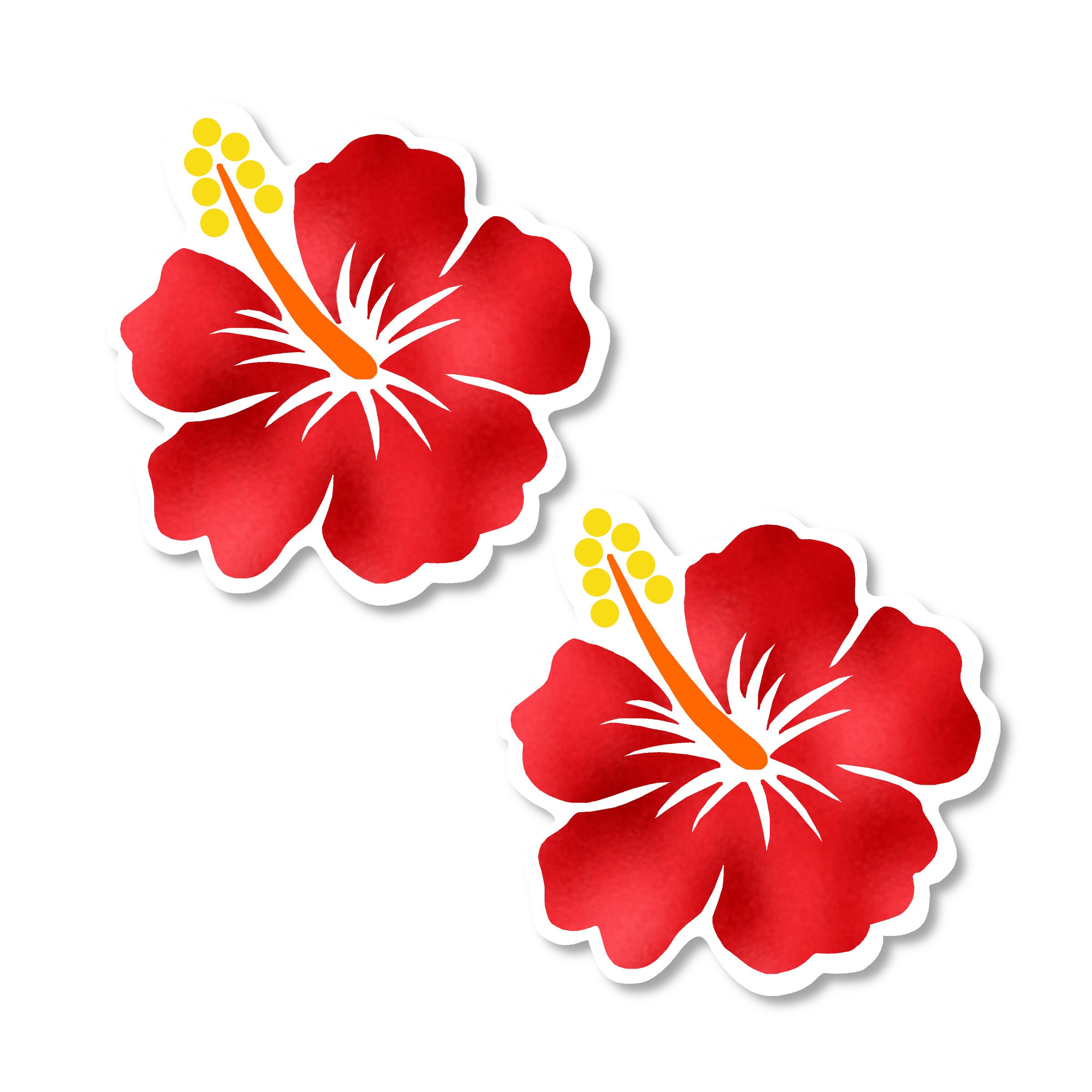 Colorful Hibiscus Flower Pasties | Perfect for Festivals & Beach Parties
