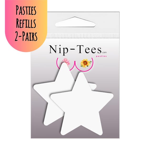 Nipple Pasties - Refills Star Three Pair Double Stick Shapes Nipple