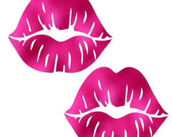 Fun Lip Pasties | Colorful Nipple Covers for Festival Fashion