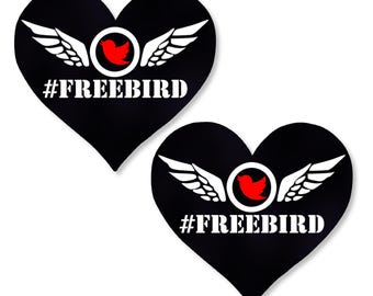 FreeBird Twitter Pasties – Elon Musk Black Heart Nipple Covers