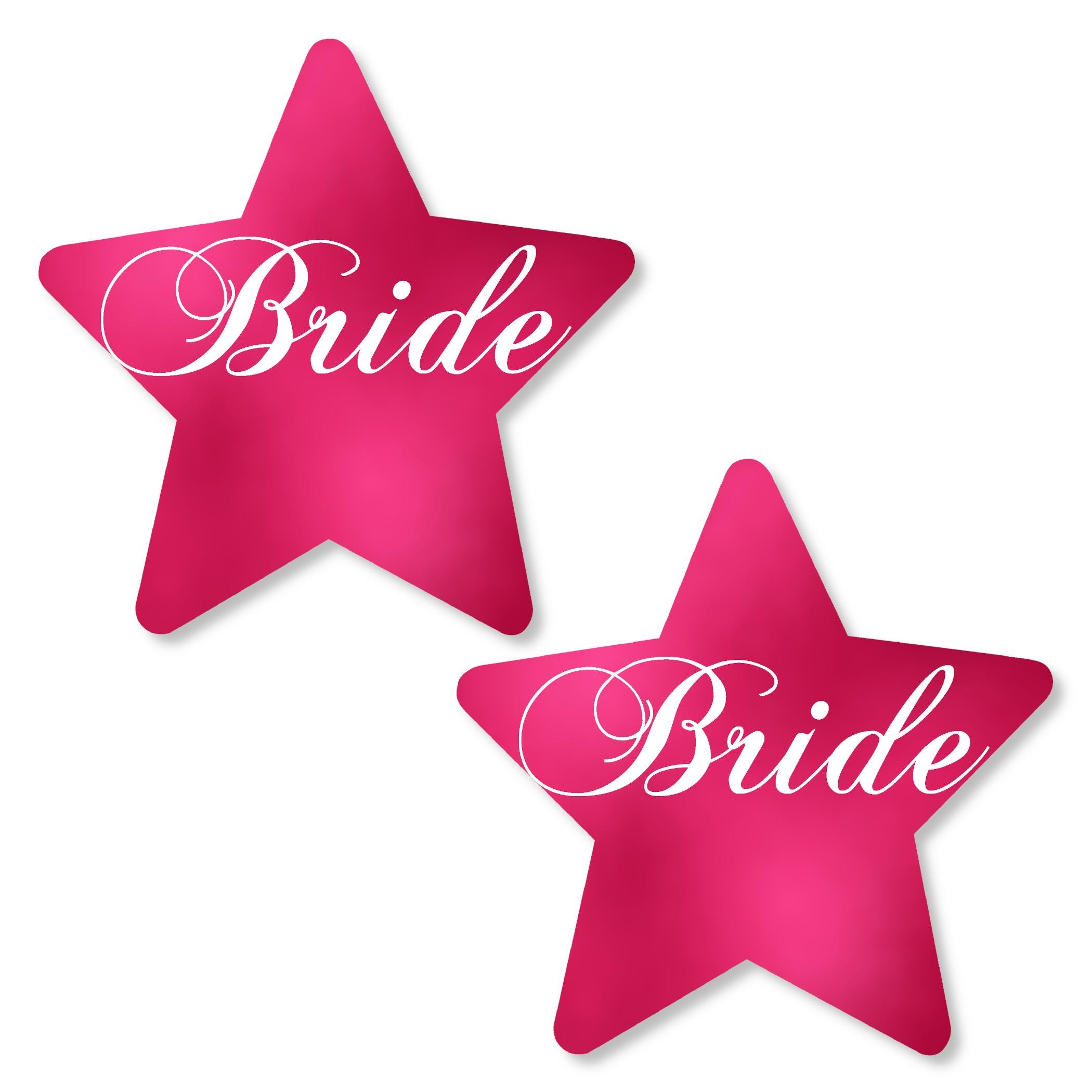 Pink Bride Star Nipple Cover Pasties Bridal Shower
