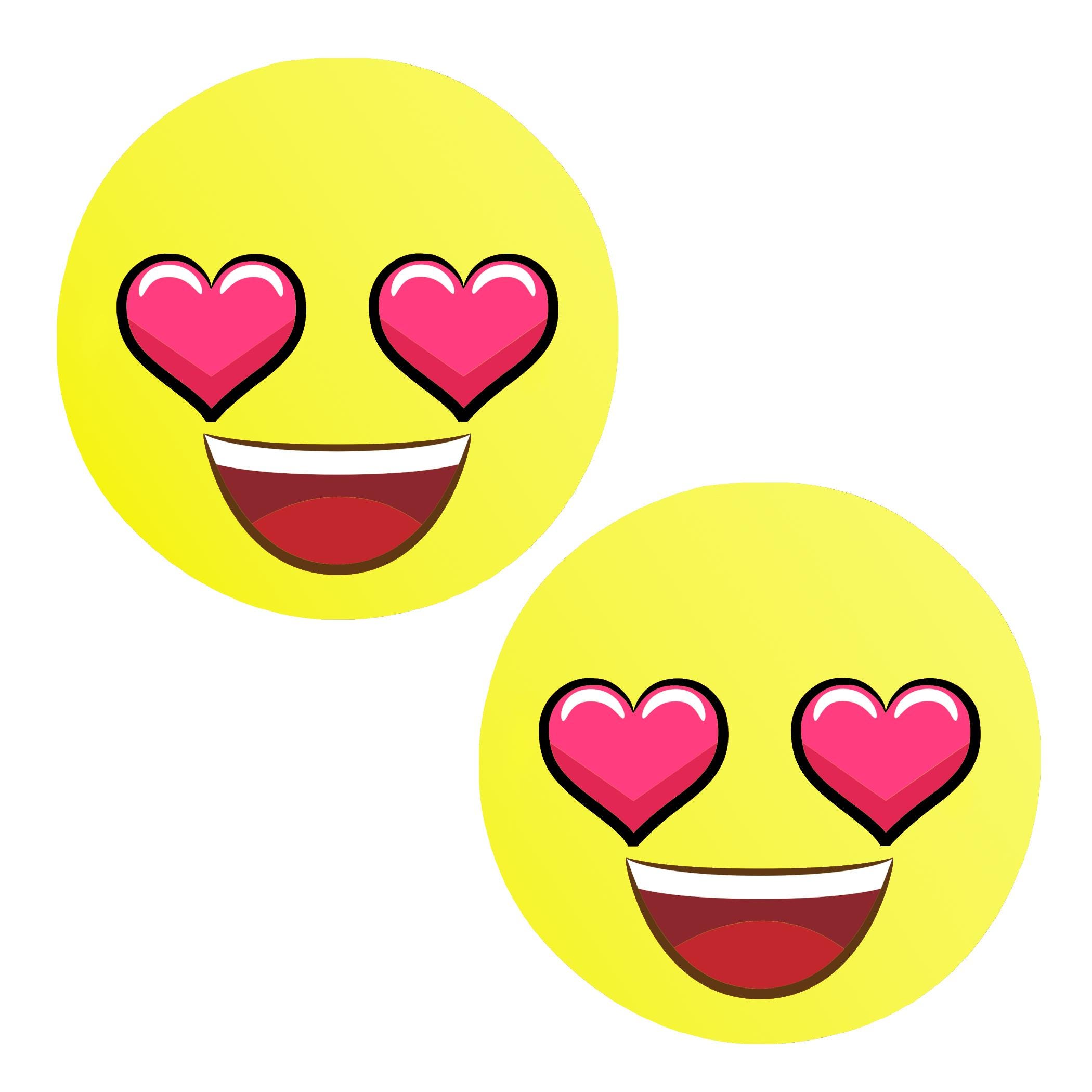 Fun Emoji Nipple Covers | Bright Yellow Heart & Crying Face Pasties