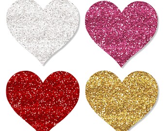 Sparkly Heart Pasties – Glittering Nipple Covers