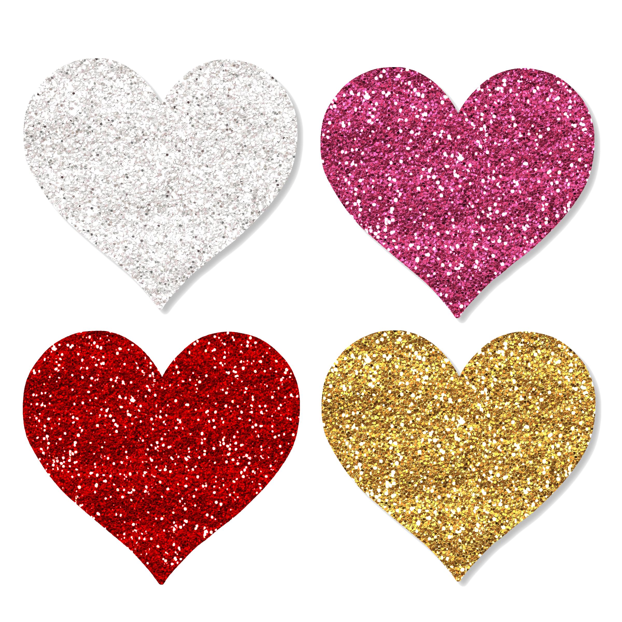 Sparkly Heart Pasties – Glittering Nipple Covers