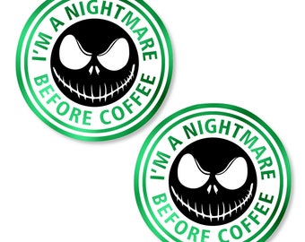 I Am a Nightmare Before Coffee Pasties – Skellington Green Circle