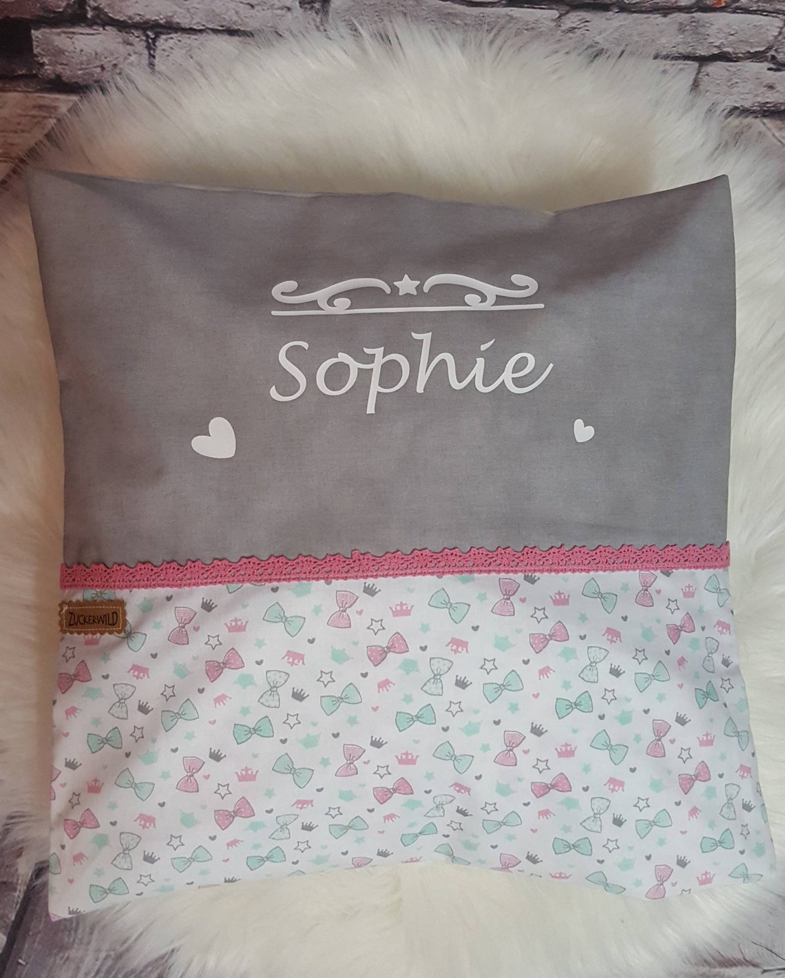 Birth pillow pillow for birth or baptism pillow with name Etsy