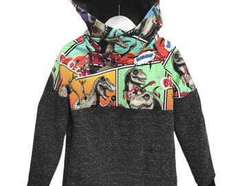 Kinder Hoodie, Jungen Kapuzenpullover, Pulli coole Dinos Kapuzenpullover für Jungen, Musik , 74, 80, 86, 92, 98, 104, 110, 116, 122, 128 usw