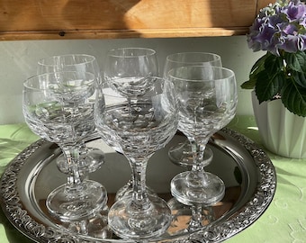 Lead crystal wine glasses set of 6