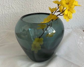 Vase fumé années 60 vintage d'occasion