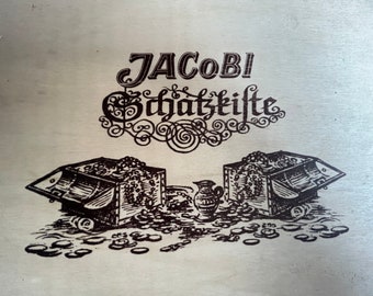 Jacobi treasure chest wooden box 60s