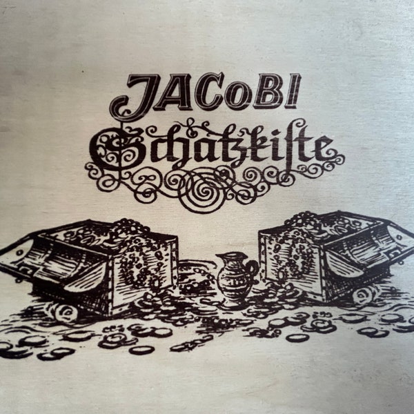 Jacobi Schatzkiste Holzbox 60er Jahre
