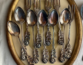 Coffee spoons and cake forks Hildesheimer Rose Antiko 100 11 pieces