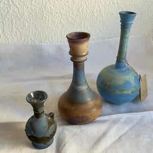 Vases en verre soufflés à la bouche en Israël Vintage image 1