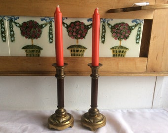 Candlestick brass set of 2 vintage items