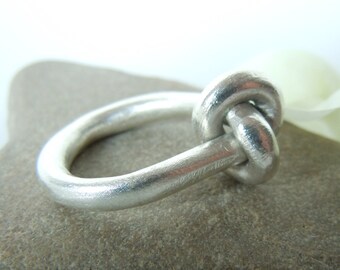 Knot ring 925 silver engagement ring - unique jewelry - ready to ship - ring size 52