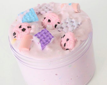 Tossed Cookies - Thick and Glossy Pale Pink Slime - Comes with Pink Cookie Slime Charms - Pink Sweet Sugar Cookie Scented