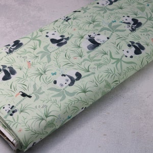 Cotton fabric Panda Dear Stella bamboolized image 2