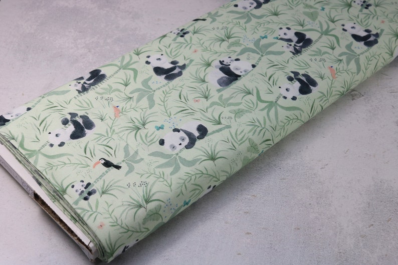 Cotton fabric Panda Dear Stella bamboolized image 2