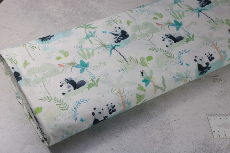 Cotton fabric Panda Dear Stella panda-monium image 4