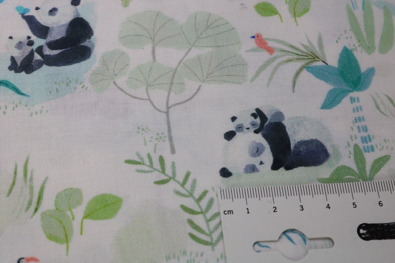Cotton fabric Panda Dear Stella panda-monium image 3