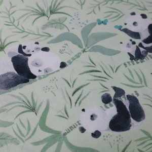 Cotton fabric Panda Dear Stella bamboolized image 4