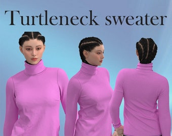 3D fashion Garment Rolli -01 ZPRJ file for CLO 3D and Marvelous Designer for download