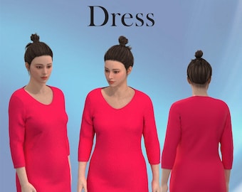 3D fashion Garment Rolli -01 ZPRJ file for CLO 3D and Marvelous Designer for download