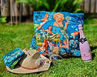 Beach Damen  Taschen Panel aus Canvas fertig aufgedruckt