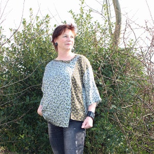 E-Book for Shirt Viola women‘s assymetrically cut top, also suitable forlarger sizes