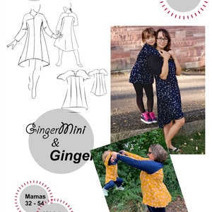 Combination paper pattern for dress pattern Ginger Mother Child by Design Anita Lüchtefeld under the label UnendlichSchön