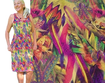 Stenzo katoenen jersey met kleurrijke veren en ornamenten