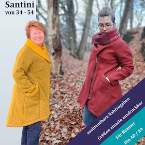 Santini raglan coat with large collar