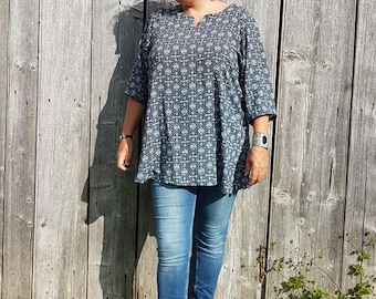 Dahlia Basic Raglan Shirt or Tunic pattern to download from 36 - 62