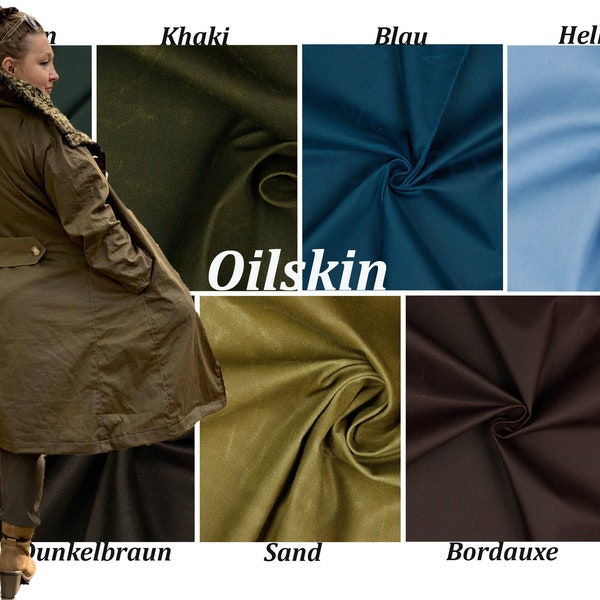 Oilskin gewachste Baumwolle für  Mäntel, Jacken oder Accessoires