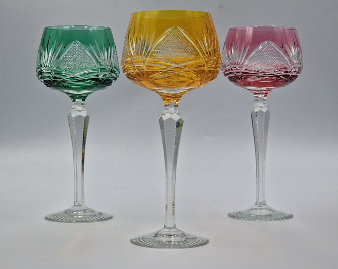 Wine Glass, Wine Glasses, Bohemian, Crystal