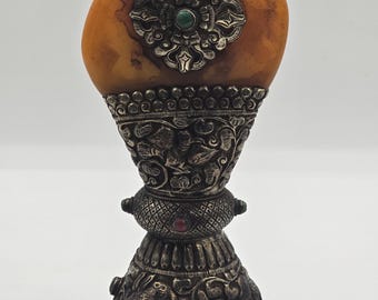Old large Tibetan wax stamp / seal