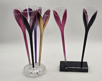 Set of 2 holders with Champagne flutes "Moët & Chandon
