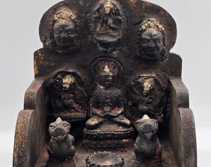 Wooden Offering Altar Buddha, incense