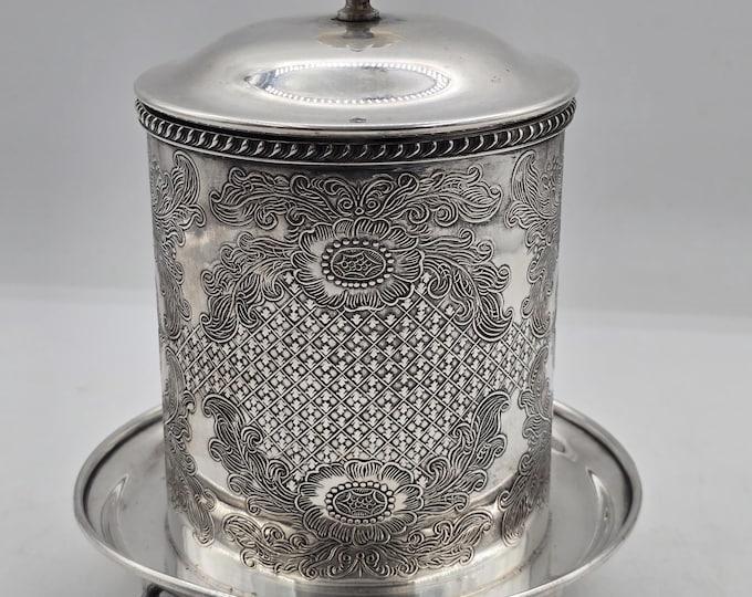 Antique Victorian biscuit tin, marked Sheffield Viners