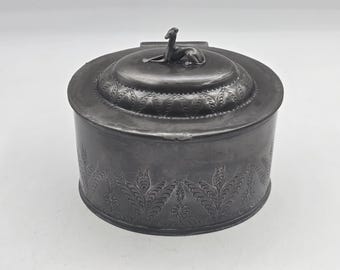 Flap box, Biscuit jar, Tea box, Victorian antique