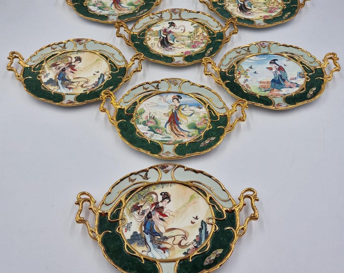 Limited editions of Miao Yu Treasures of the red mansion, 6 plates
