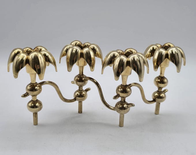 Rare model "Nagel" candlestick Palm, 4-point, gilded