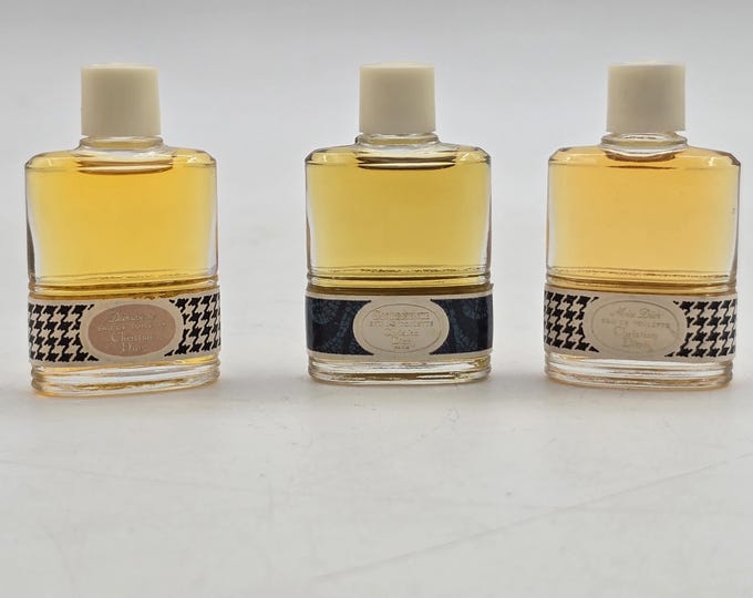 Set of 3 different vintage miniatures Christian Dior